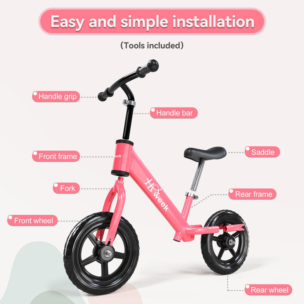 12” No Pedal Adjustable Toddler Balance Bike B7744