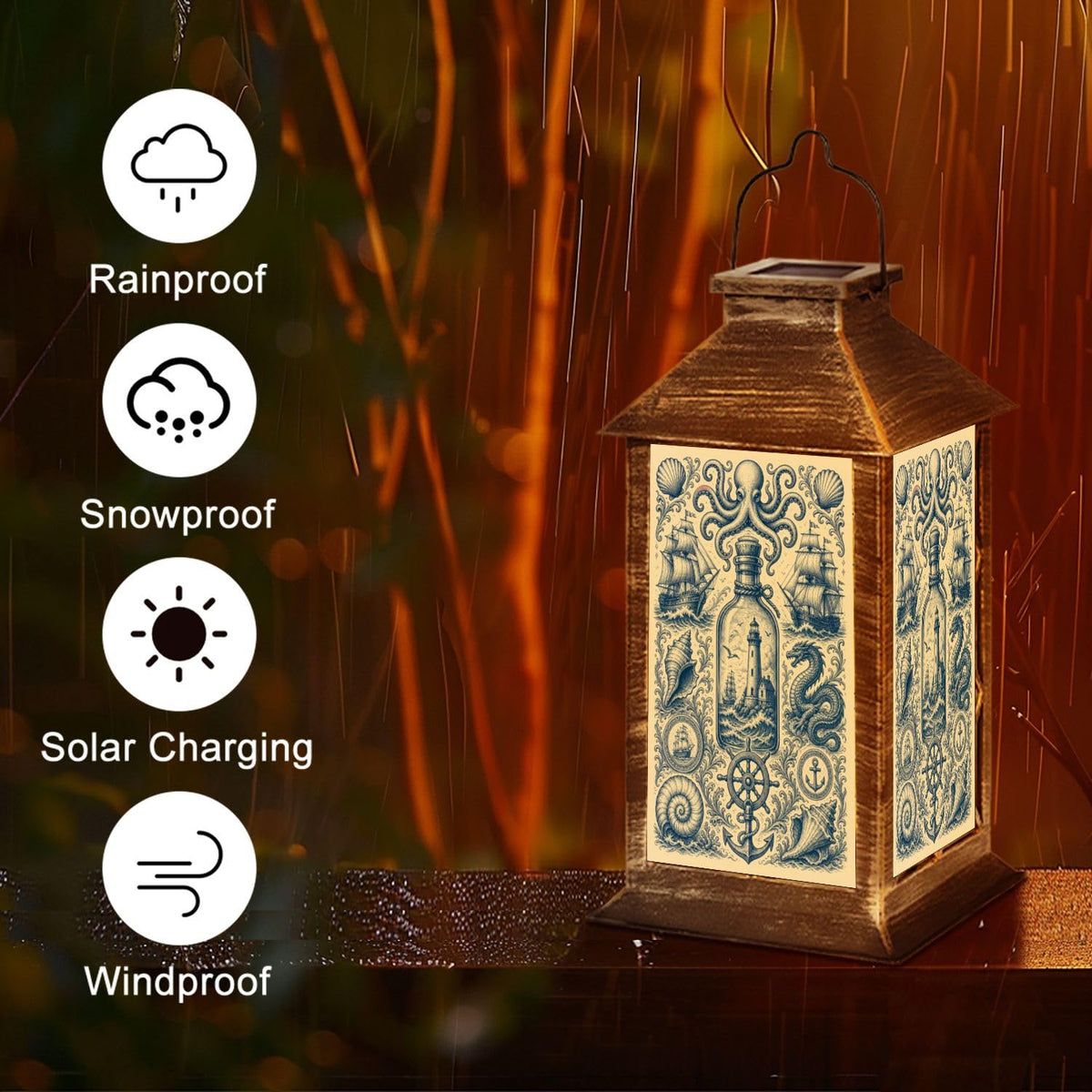 Waterproof LED Solar Hanging Lantern H63601