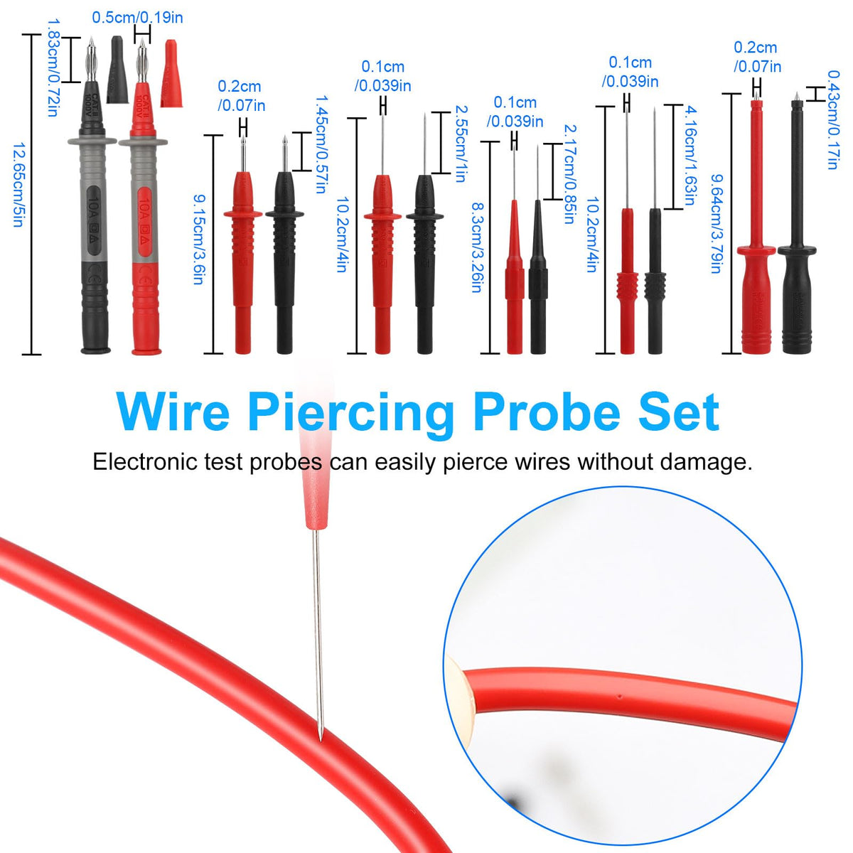Silicone Multimeter Test Leads Kit J9634