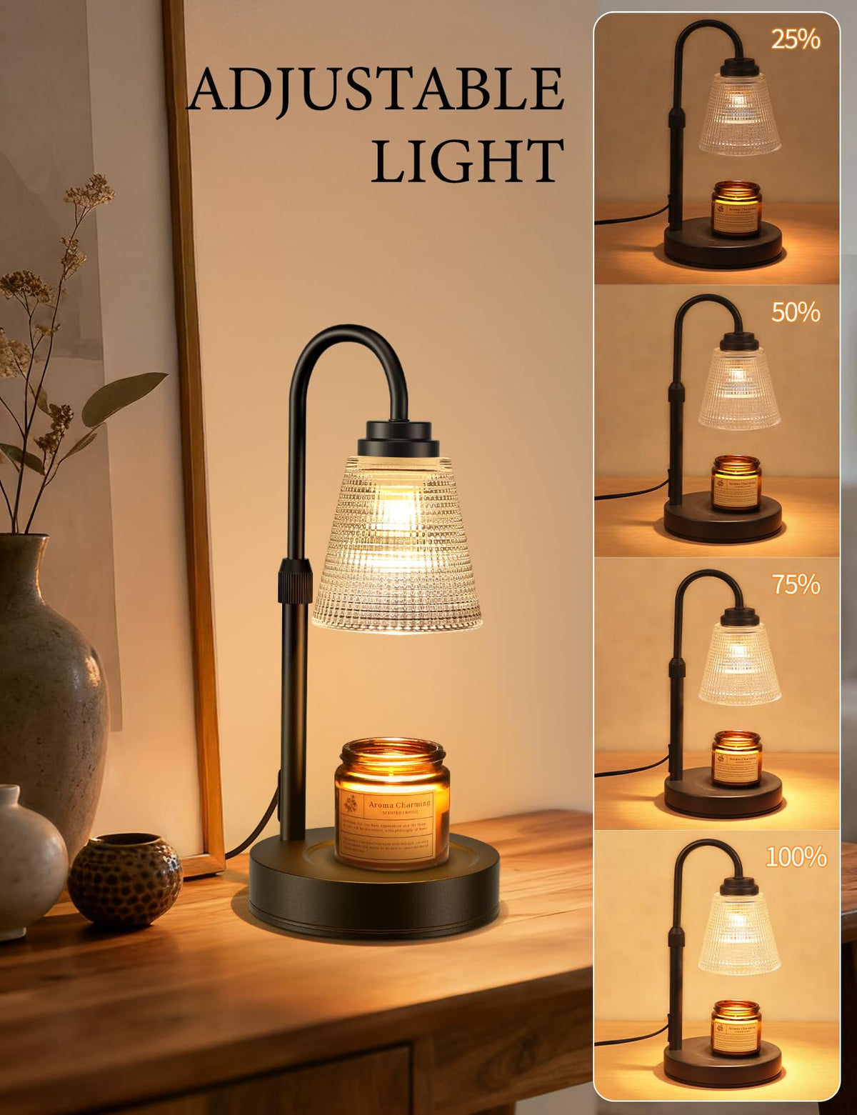 Dimmable Candle Warmer Lamp with Timer D70554