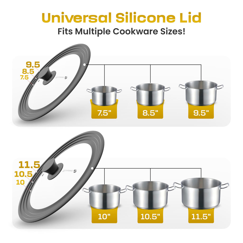 Universal Lid for Pots, Pans & Skillets, 7.5-11.5" R202666