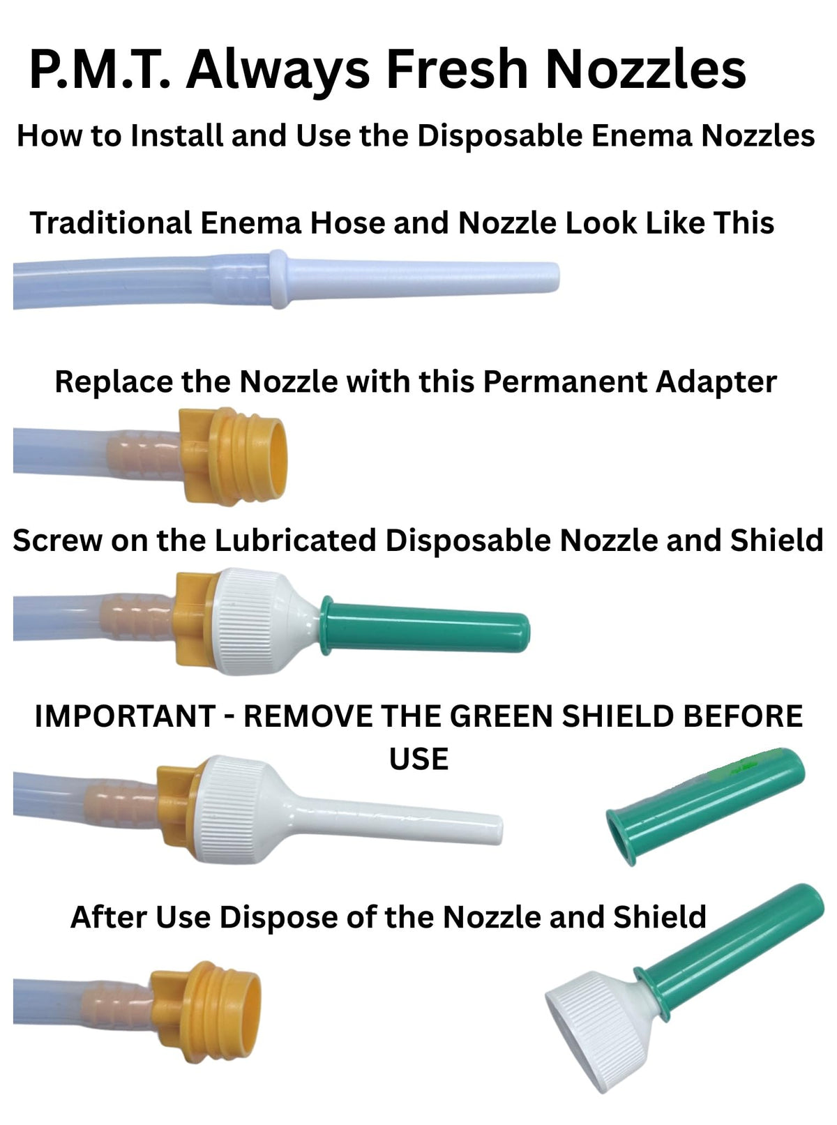Enema Bag Conversion Kit and 30 Disposable Enema Nozzles P258737