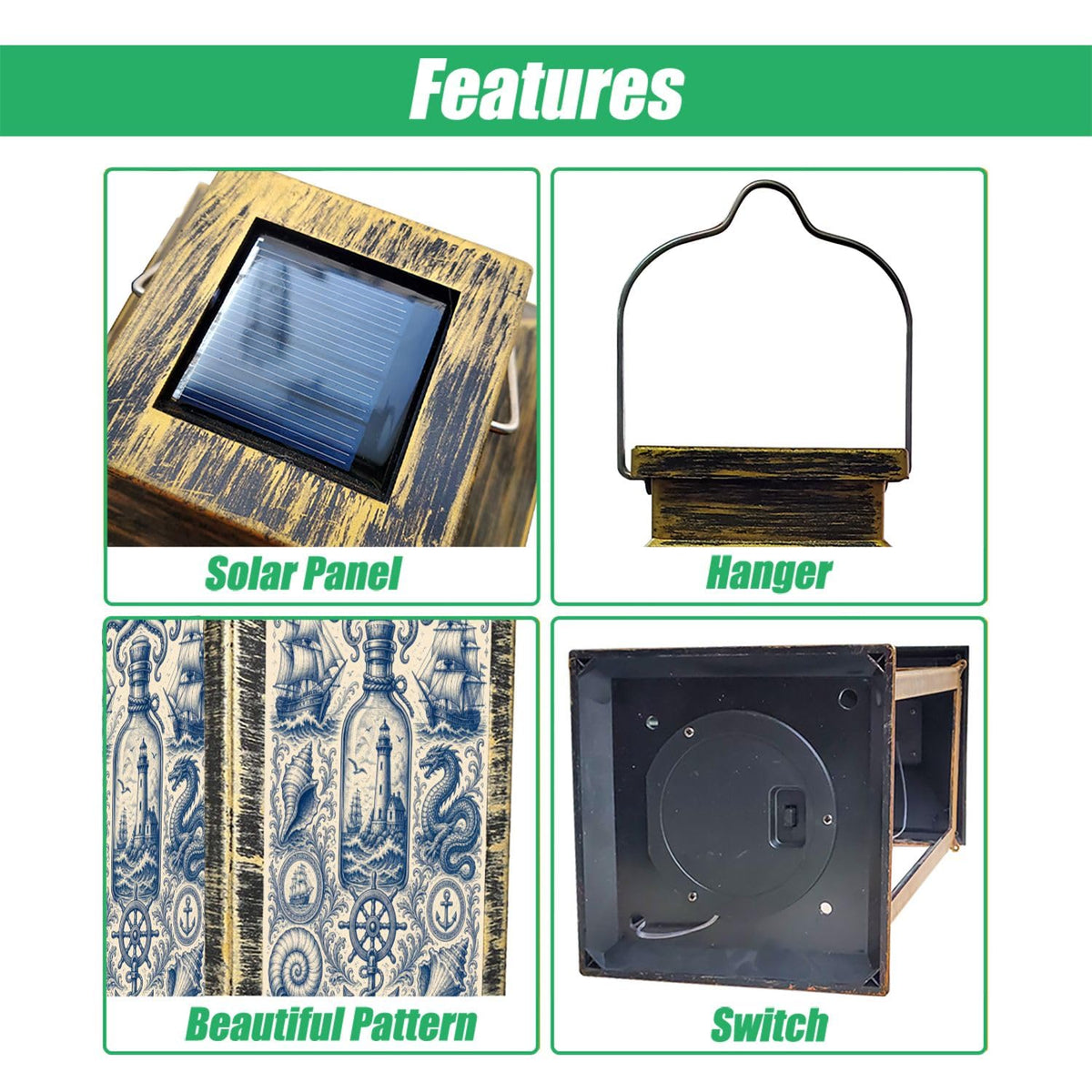 Waterproof LED Solar Hanging Lantern H63601