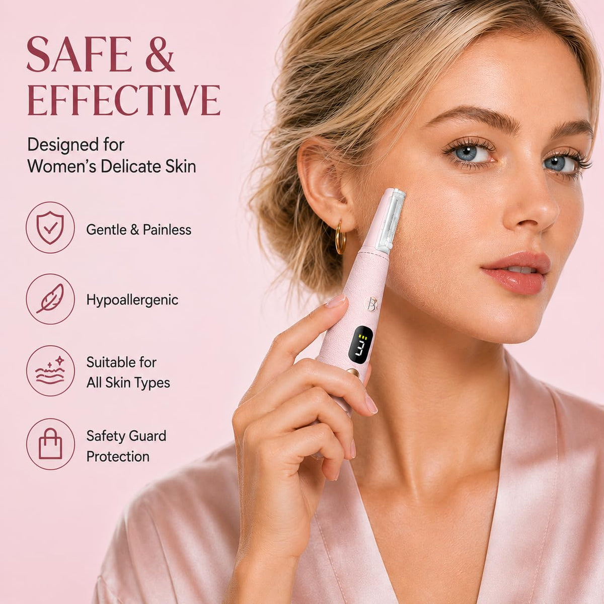 Rechargeable Sonic Dermaplane Razor with 10 Refills M900768
