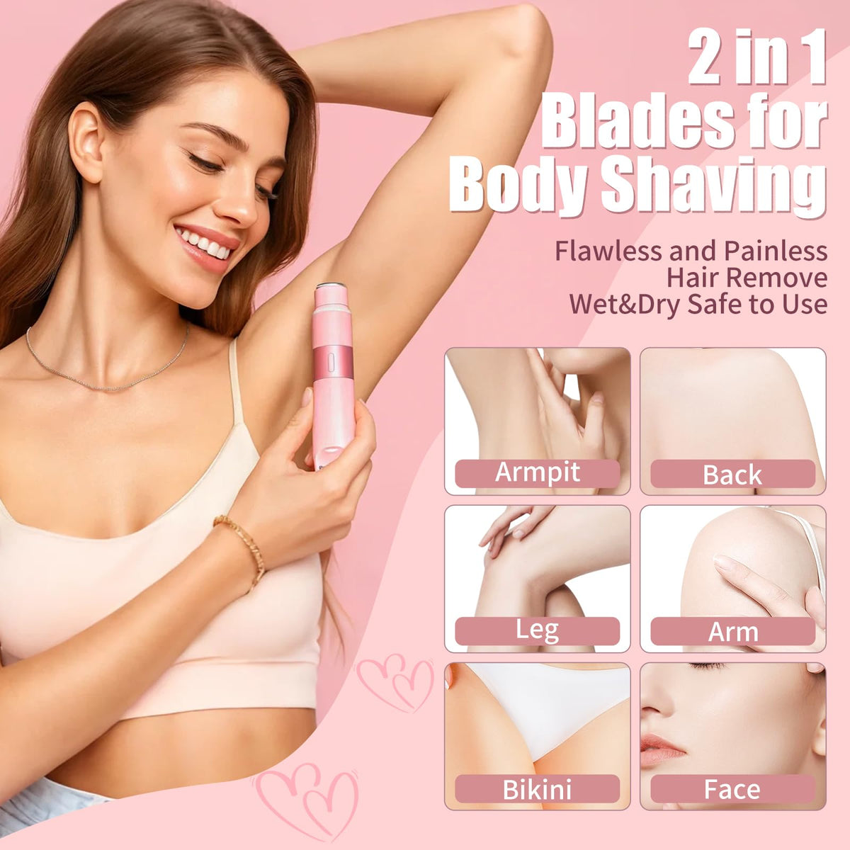 Pink 2 in 1 Bikini Trimmer F107145