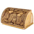 Birds Pattern Birch Bark Bread Box Q328
