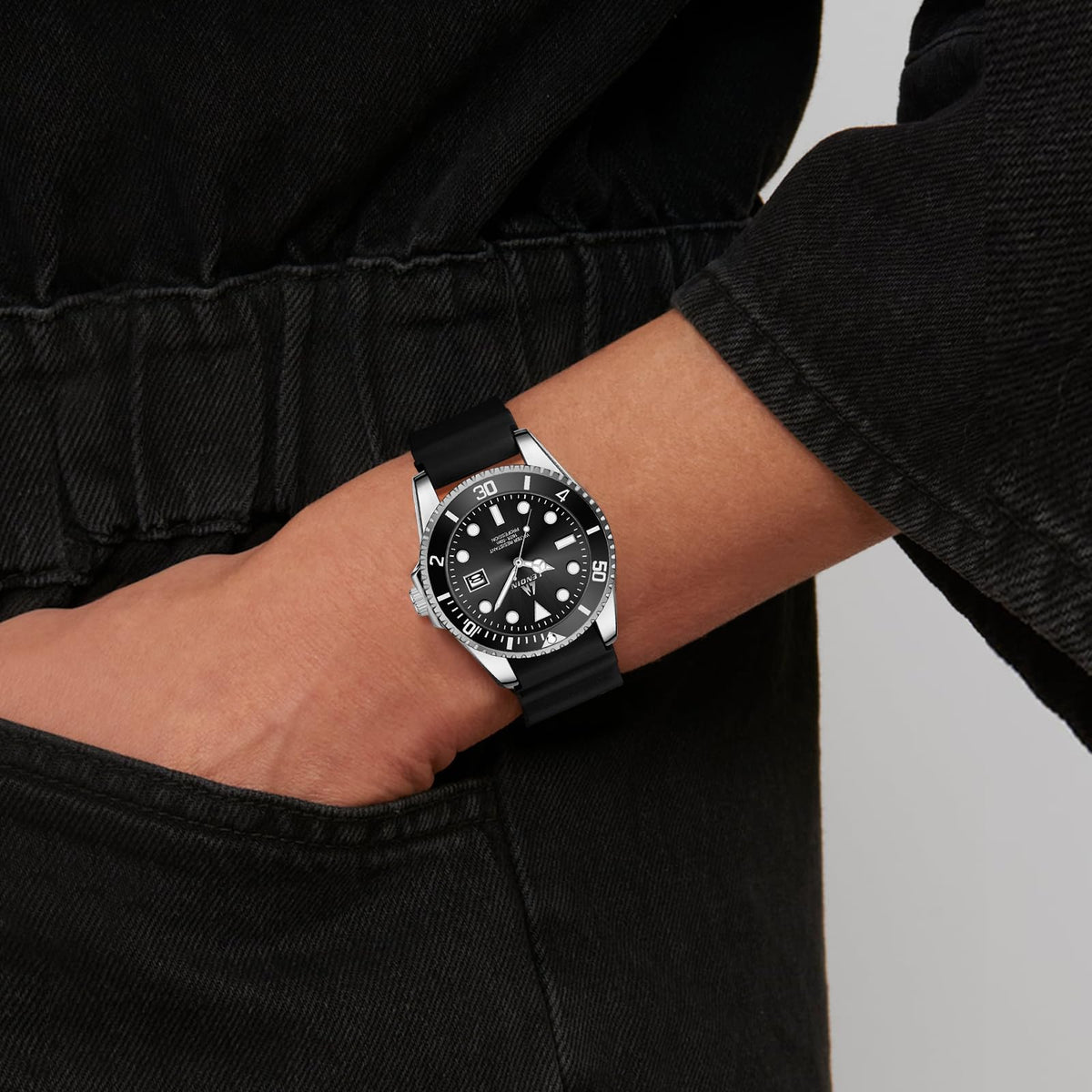 Waterproof Stainless Steel Mens Watch R272