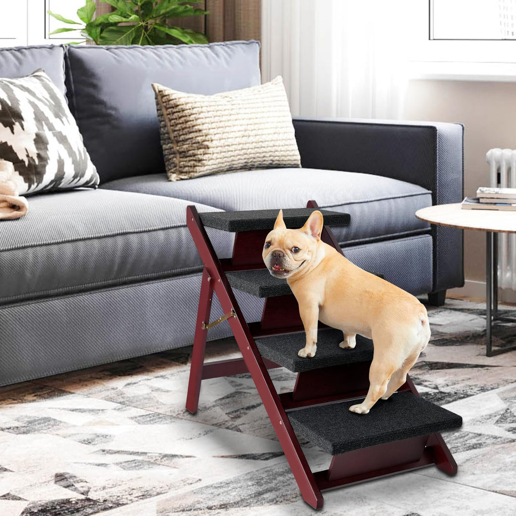 Foldable 4 Steps Wooden Dog Stairs G654