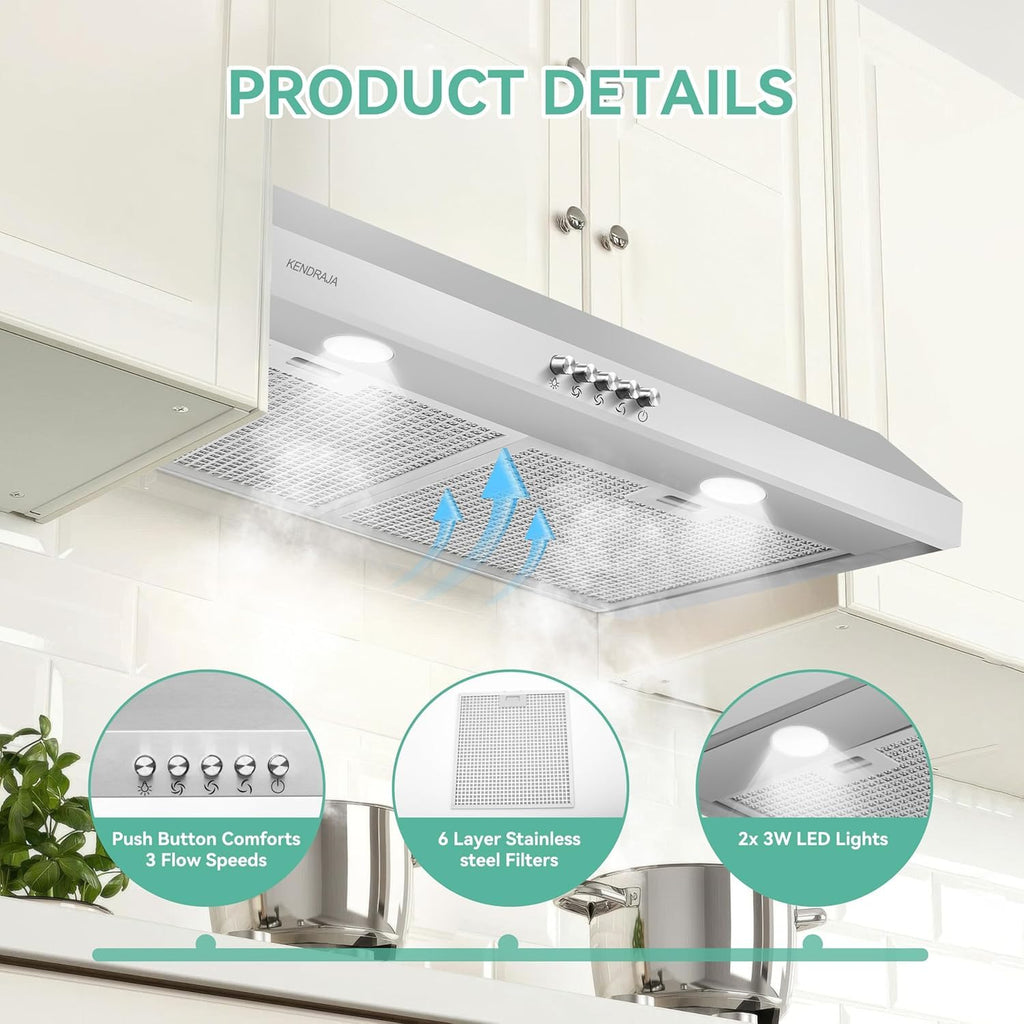 36 Inch 700 CFM Stainless Steel Under Cabinet Range Hood P254059