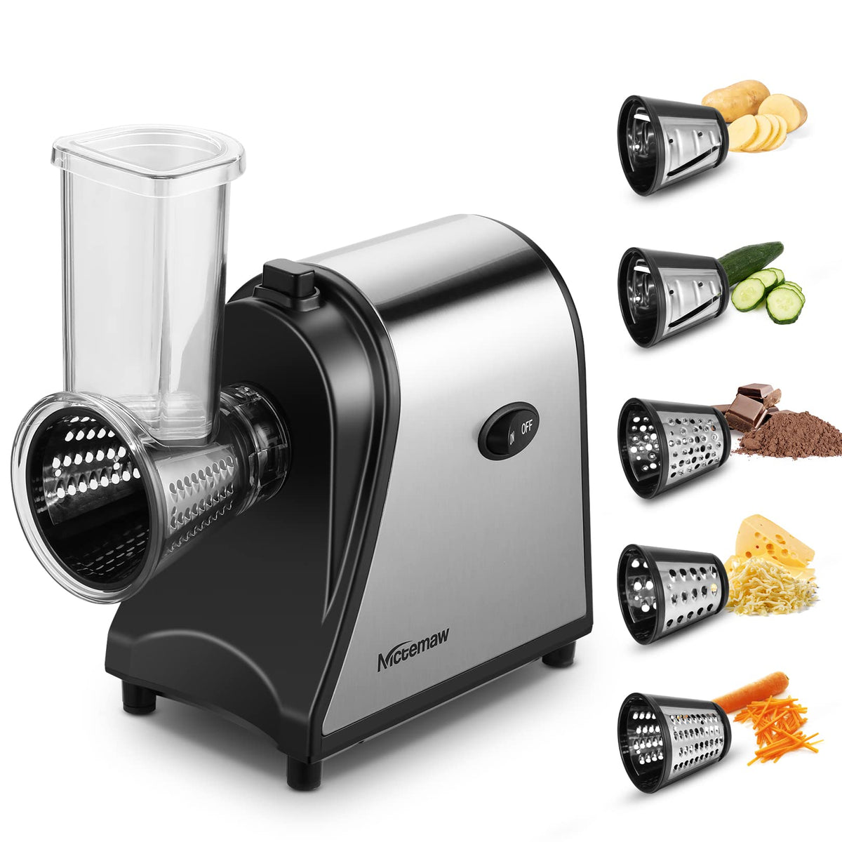 Electric Vegetable Cutter 500 W with 5 Cutting Drums P63504