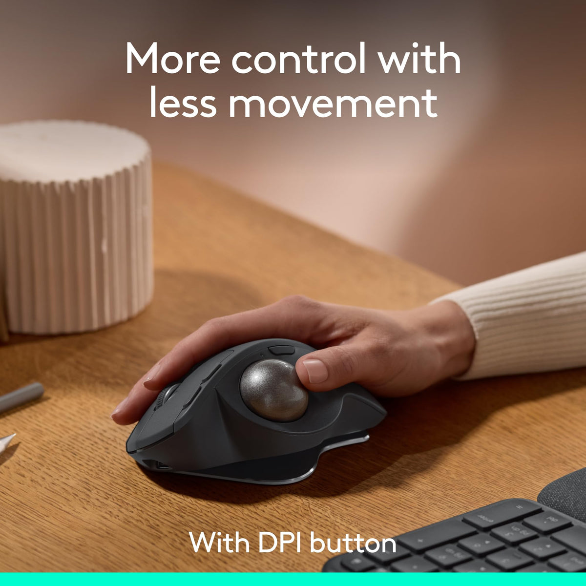 Wireless Trackball Mouse USB C Graphite D221347