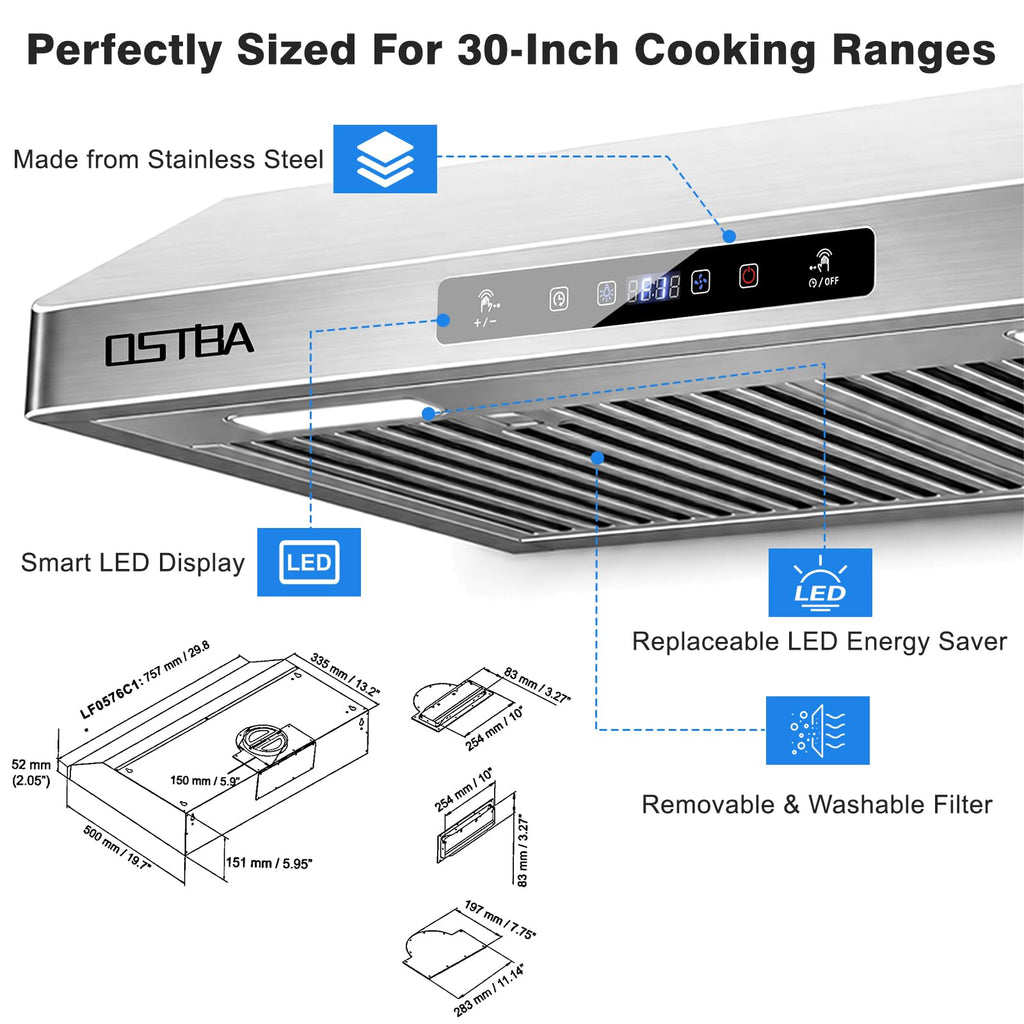 30" Under Cabinet Range Hood B7263