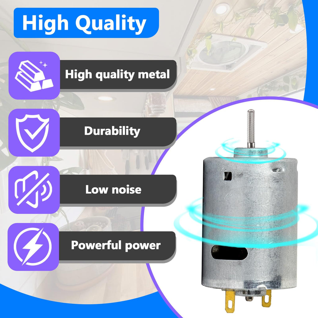 12V DC Fan Motor with Round Shaft Z390