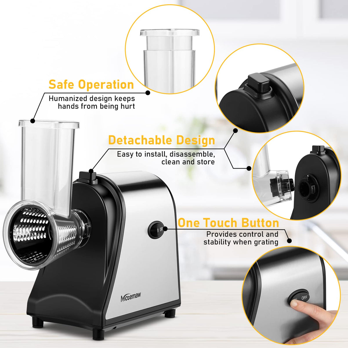 Electric Vegetable Cutter 500 W with 5 Cutting Drums P63504