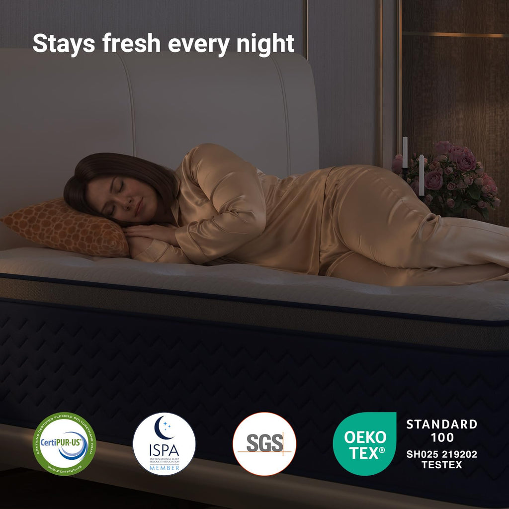 Full 12 Inch Firm Hybrid Cooling Mattress A4131