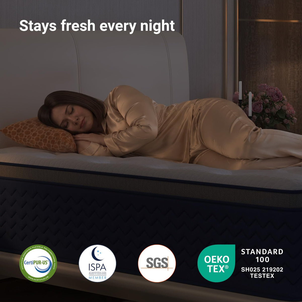 Full 12 Inch Firm Hybrid Cooling Mattress A4131