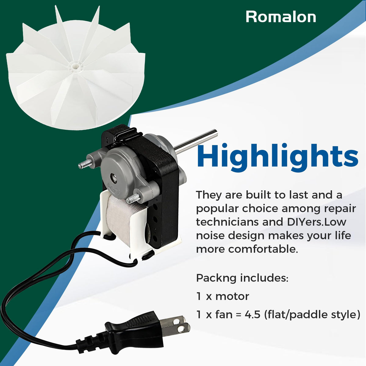 Bathroom Fan Motor Replacement Kit Y576