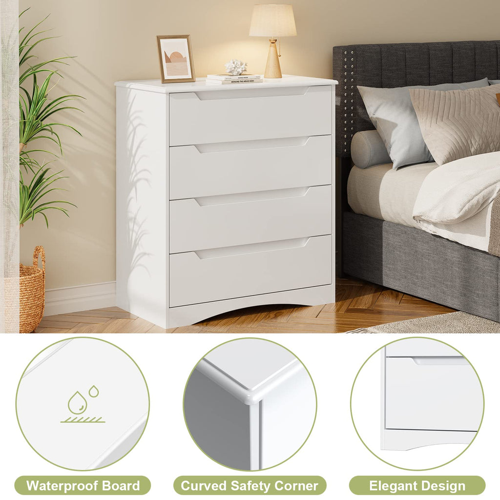 White 4 Drawer Dresser Z8188
