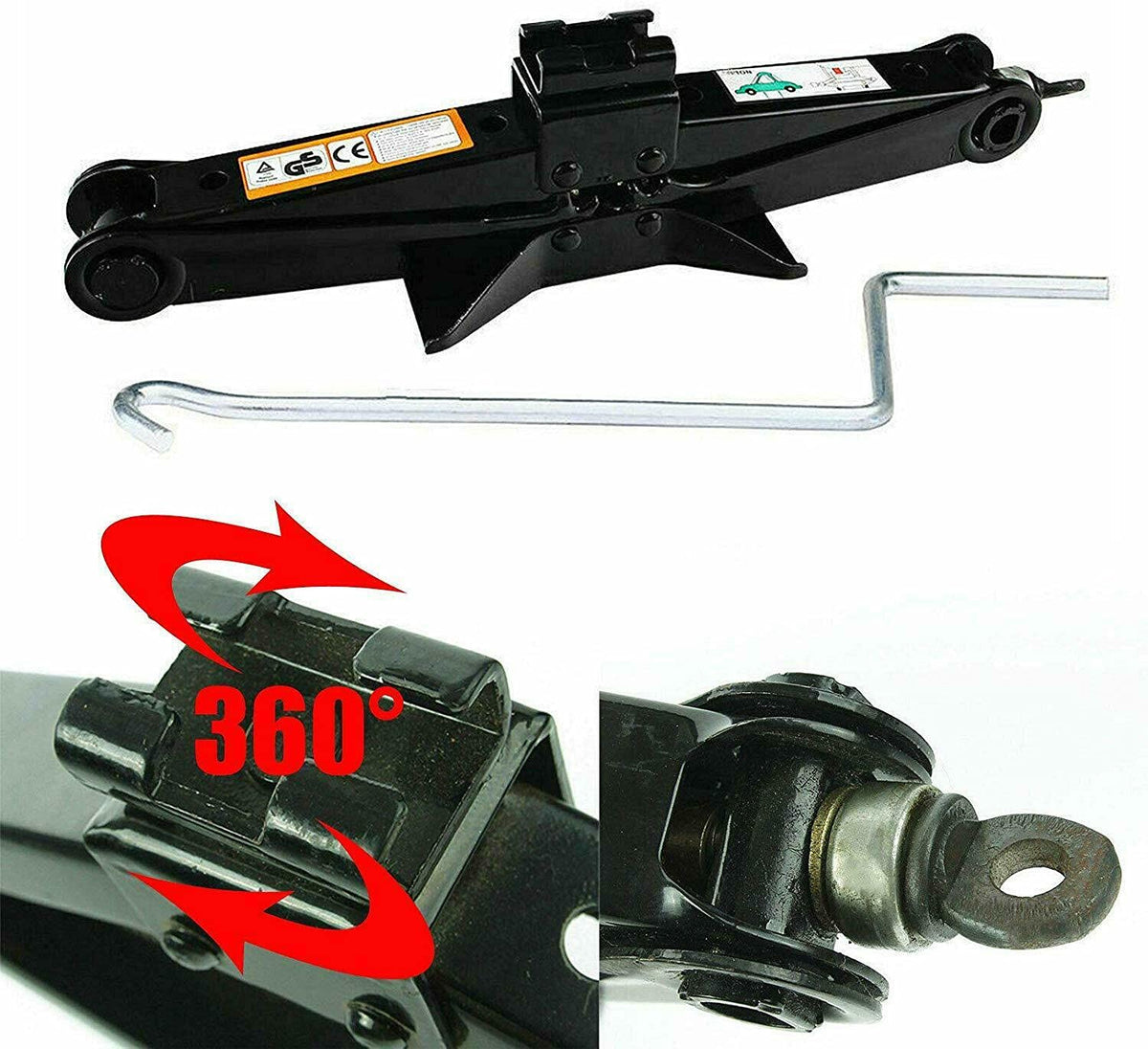 Spare Tire Tool Kit with Scissor Jack 2 Ton B900055