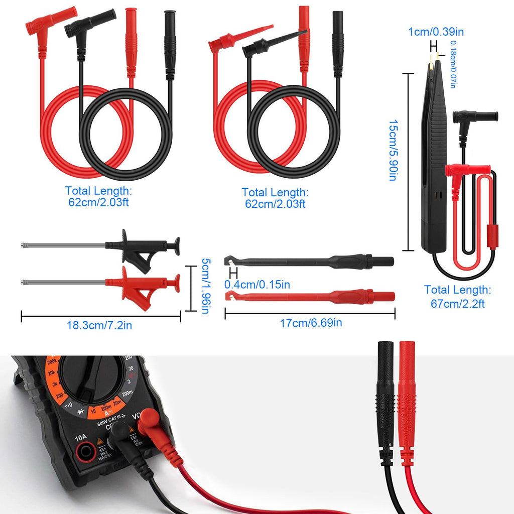 Silicone Multimeter Test Leads Kit J9634