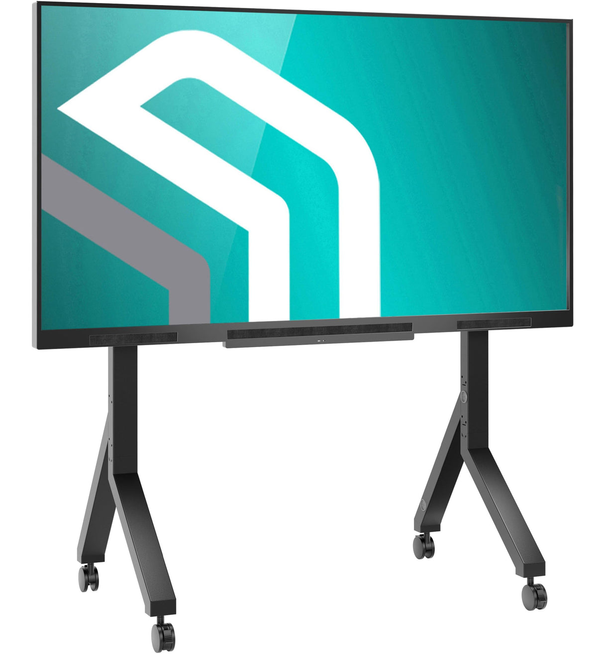 Mobile TV Stand on Wheels 70-110 Inch Black F389861