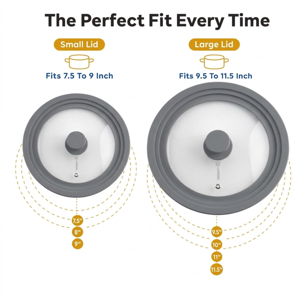 Universal Lid for Pots, Pans & Skillets, 7.5-11.5" R202666
