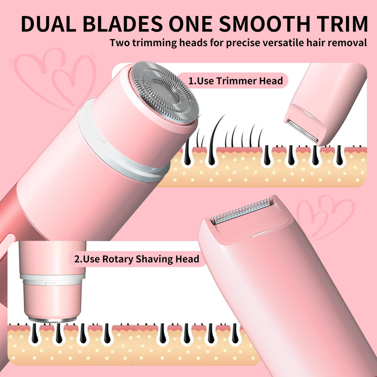 Pink 2 in 1 Bikini Trimmer F107145
