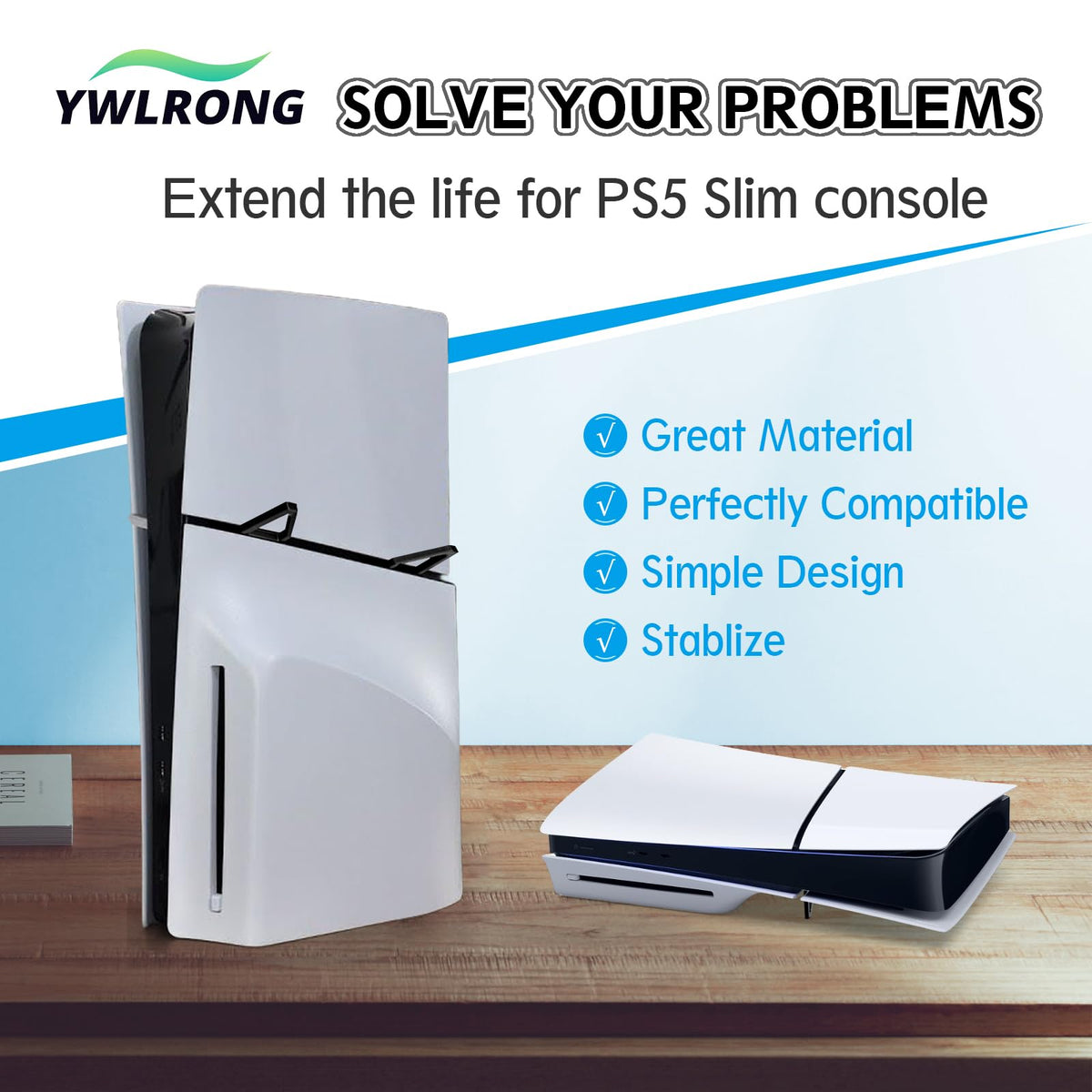 4Pcs Console Stand for PS5 Slim S320