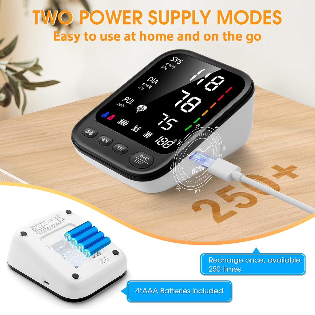 Automatic Upper Arm Blood Pressure Monitor with Adjustable Large Cuff Q753102
