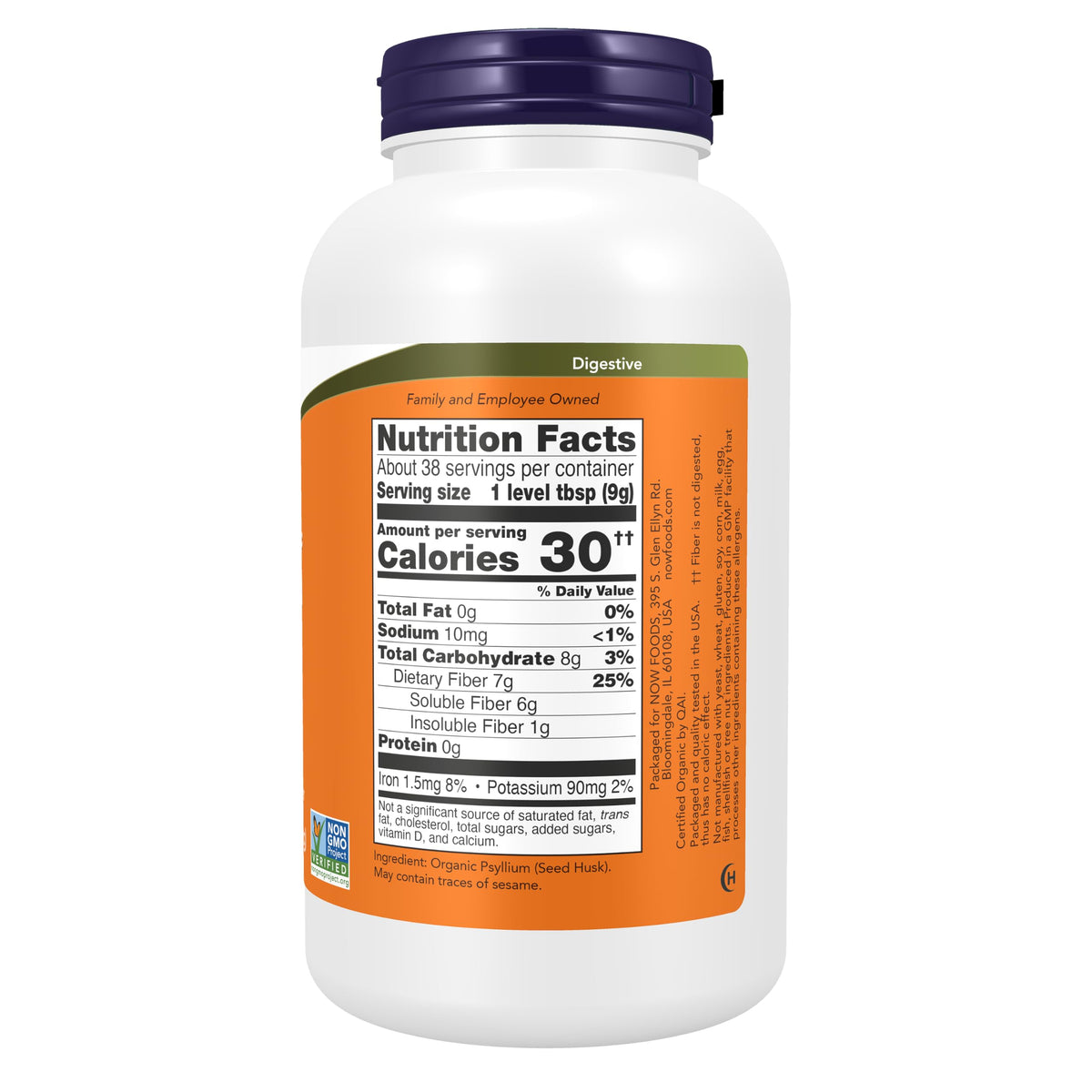 Organic Psyllium Husk Powder 12 oz Q81847