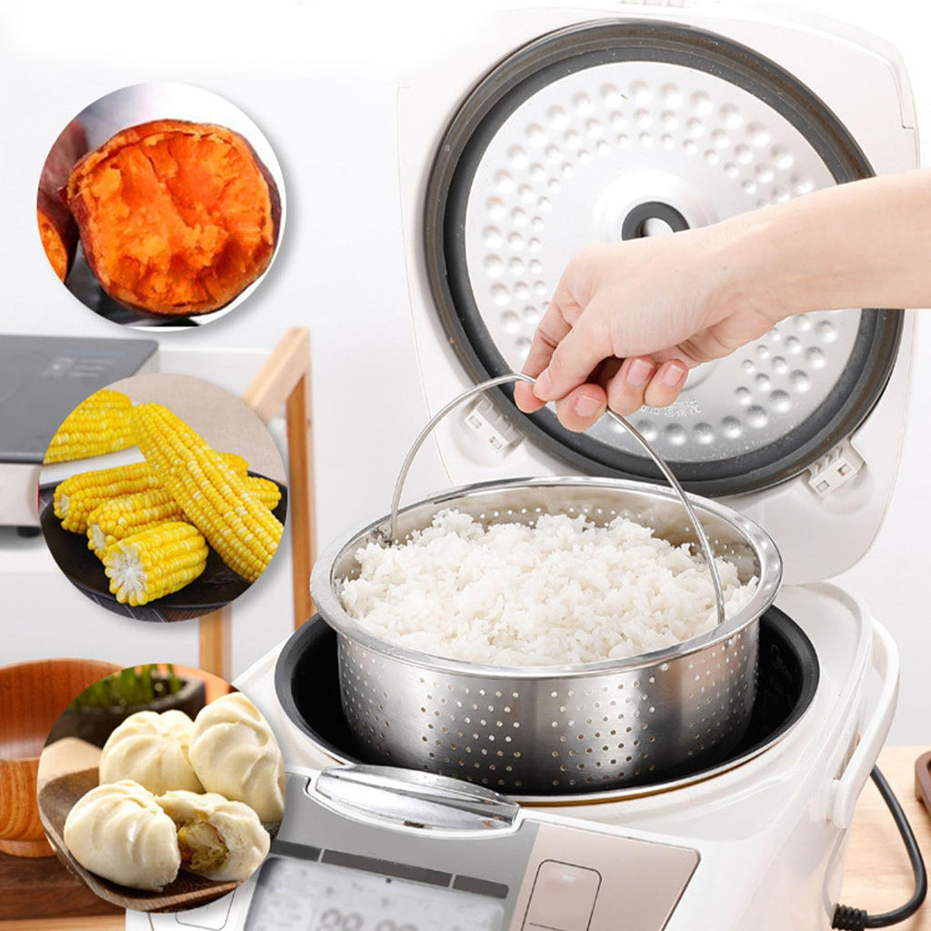 Stainless Steel Rice Cooker Inner Pot with Steamer Basket 3.0L V143833