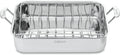 16-Inch Induction Compatible Stainless Steel Roasting Pan with Rack H877