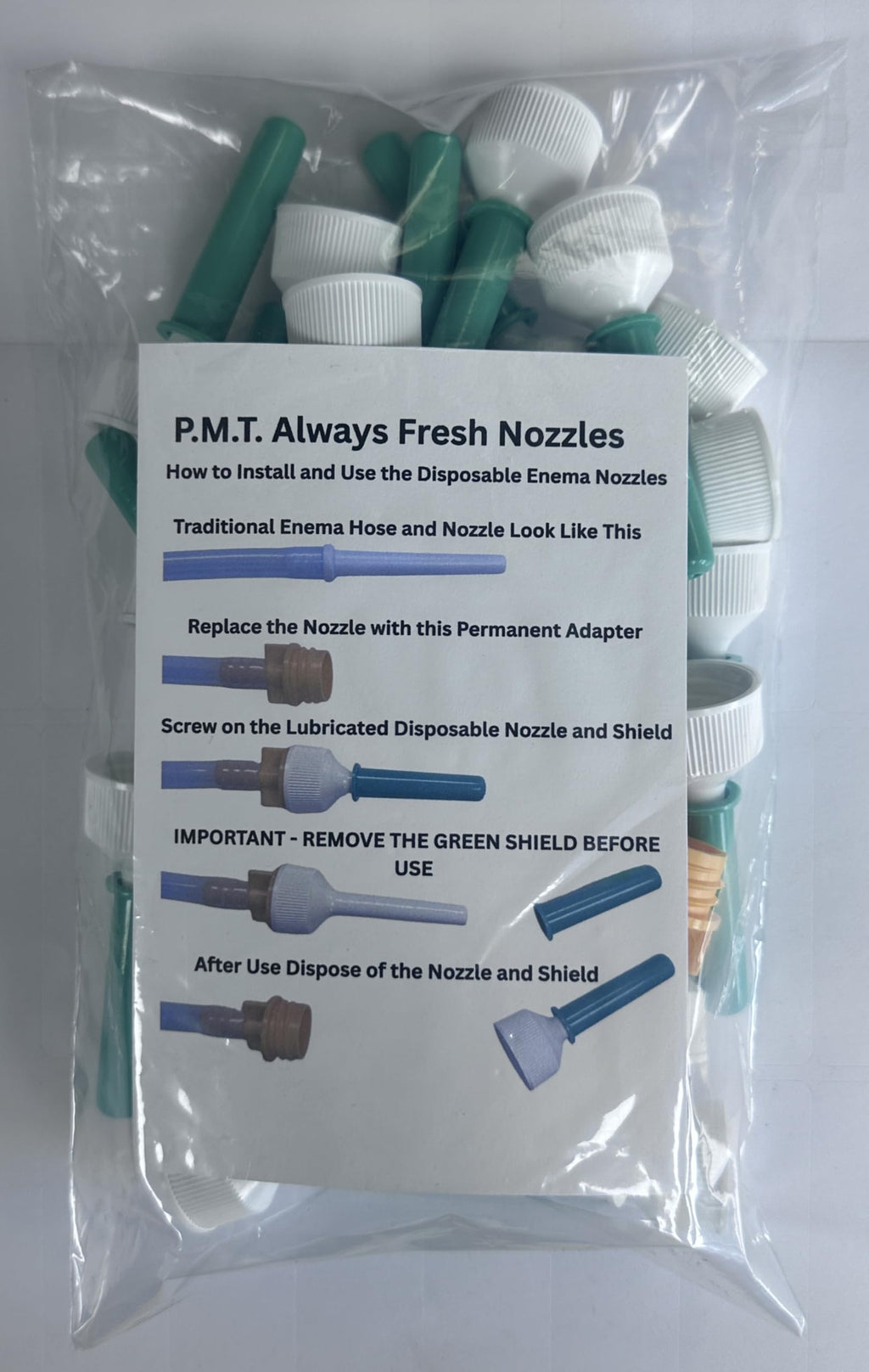 Enema Bag Conversion Kit and 30 Disposable Enema Nozzles P258737