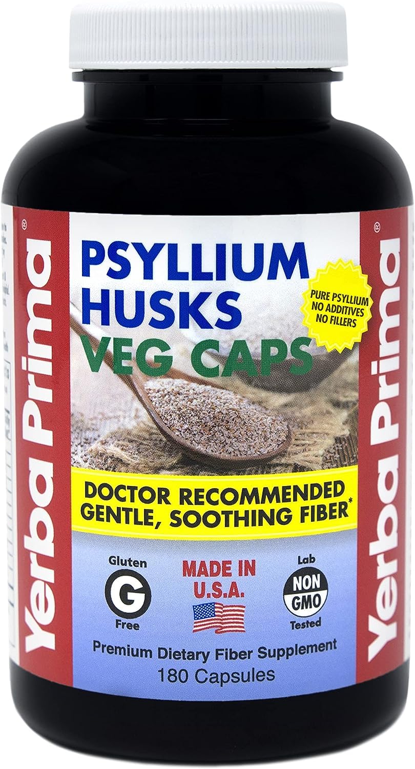 Psyllium Husks 180 Veg Caps B3805