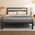 Queen Metal Platform Bed Frame with Headboard U8524