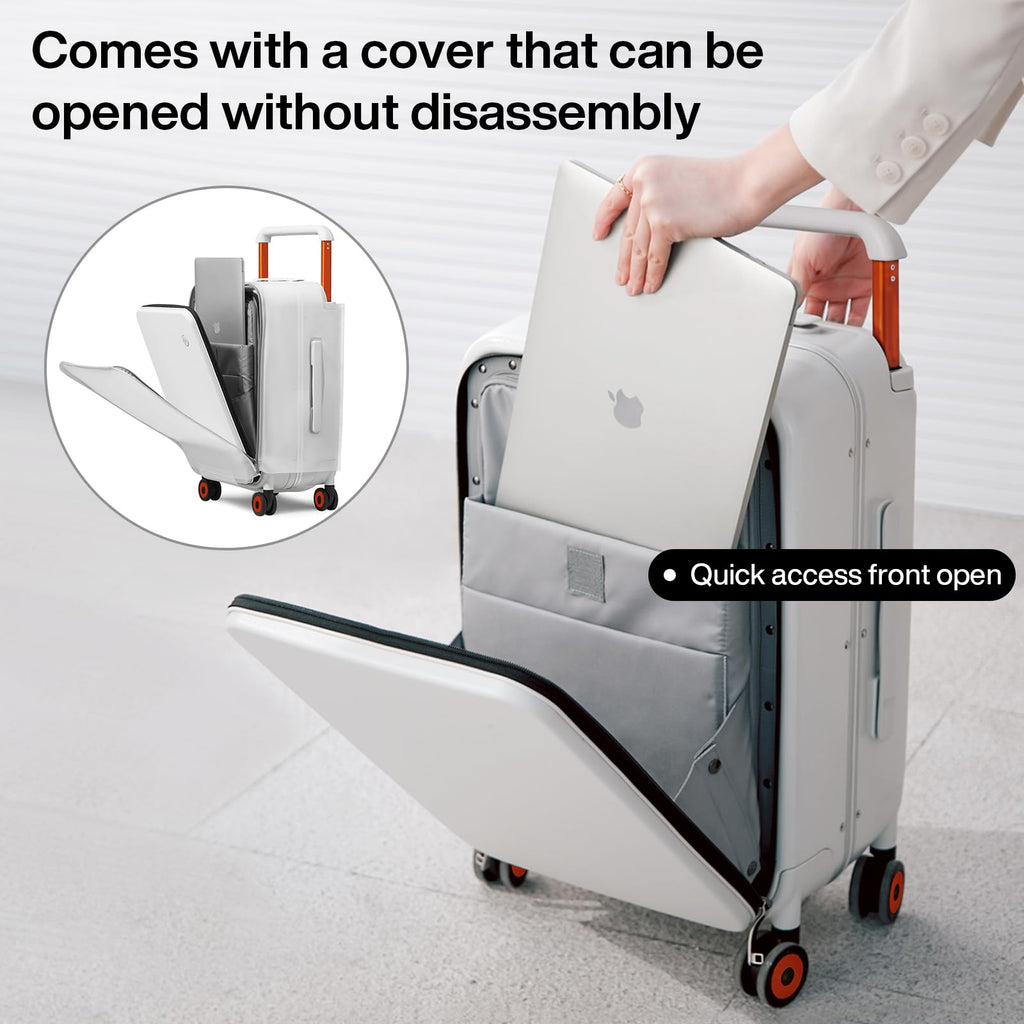 20 Inch Carry On Luggage Aluminum Frame Spinner Wheels U916611