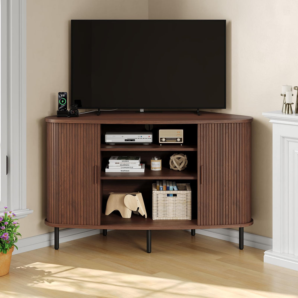 47 Inch Walnut Corner TV Stand M998158