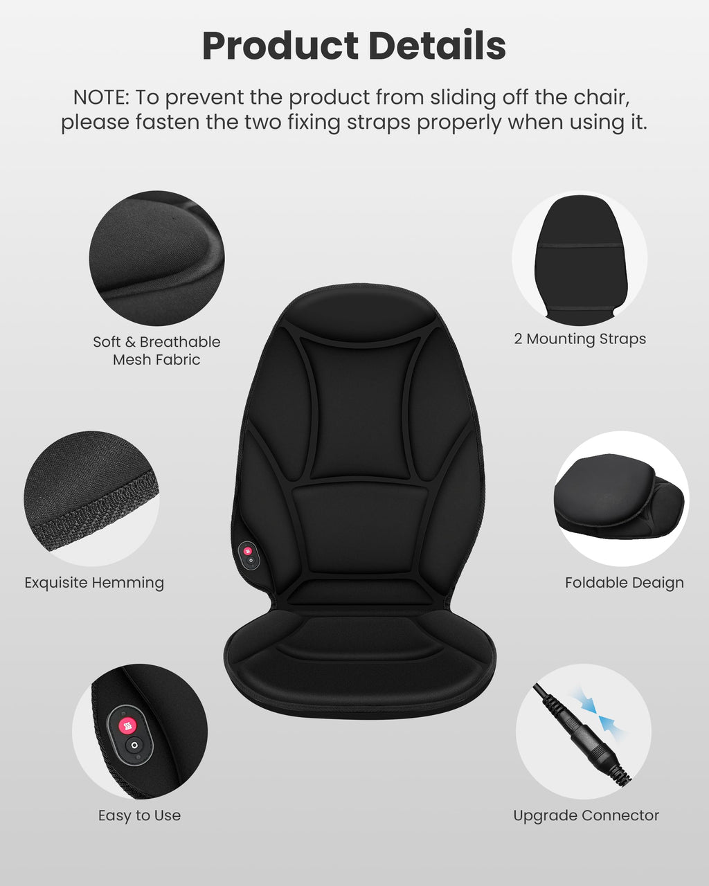 Vibration Back Massager with Heat Q296497