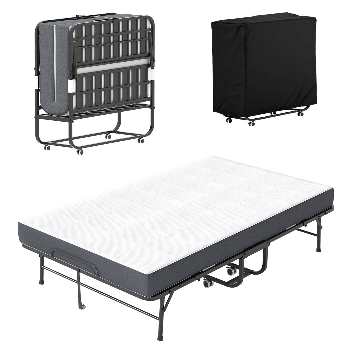 74"x 46" Folding Bed with Mattress N714