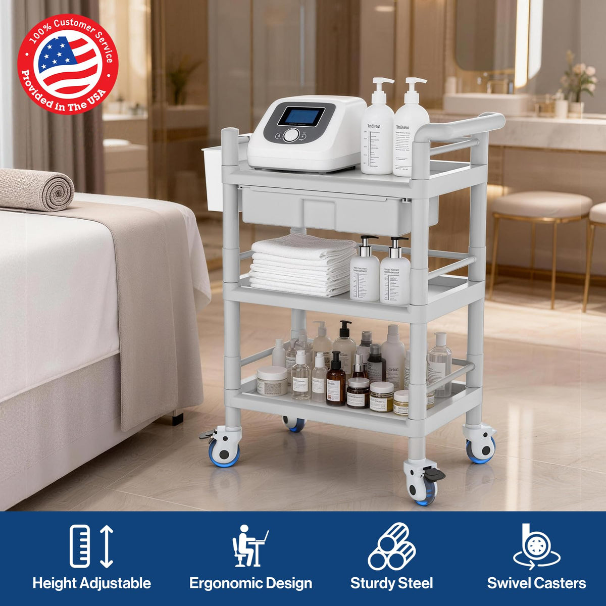 Medical Mobile Trolley Cart 3 Tier K6697