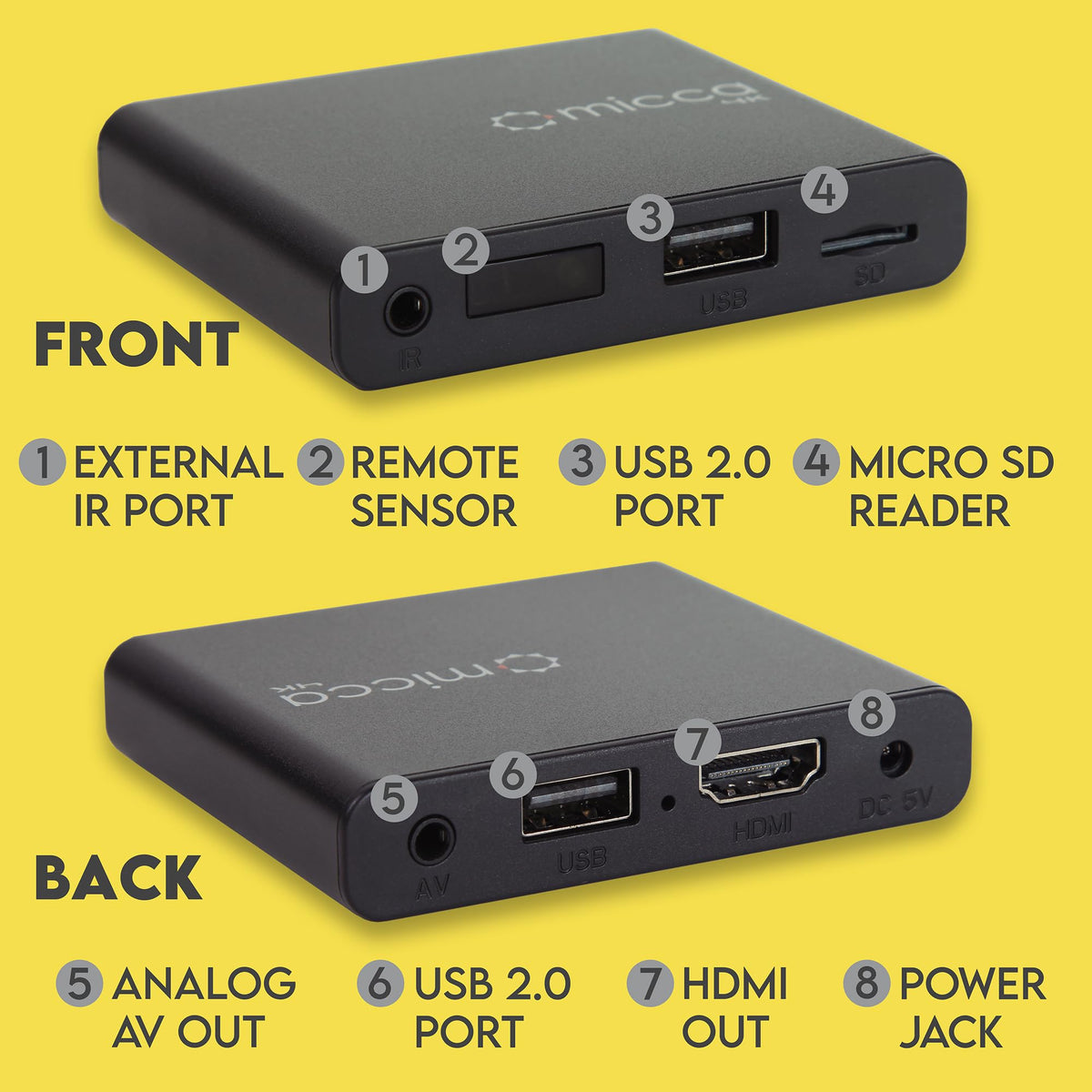 4K Ultra-HD USB and microSD Media Player O251724