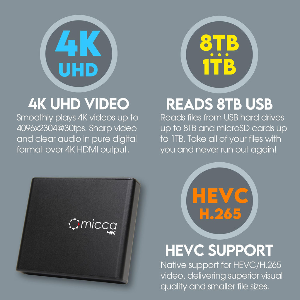 4K Ultra-HD USB and microSD Media Player O251724