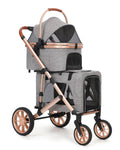 Double Pet Stroller with 2 Detachable Carriers T783479