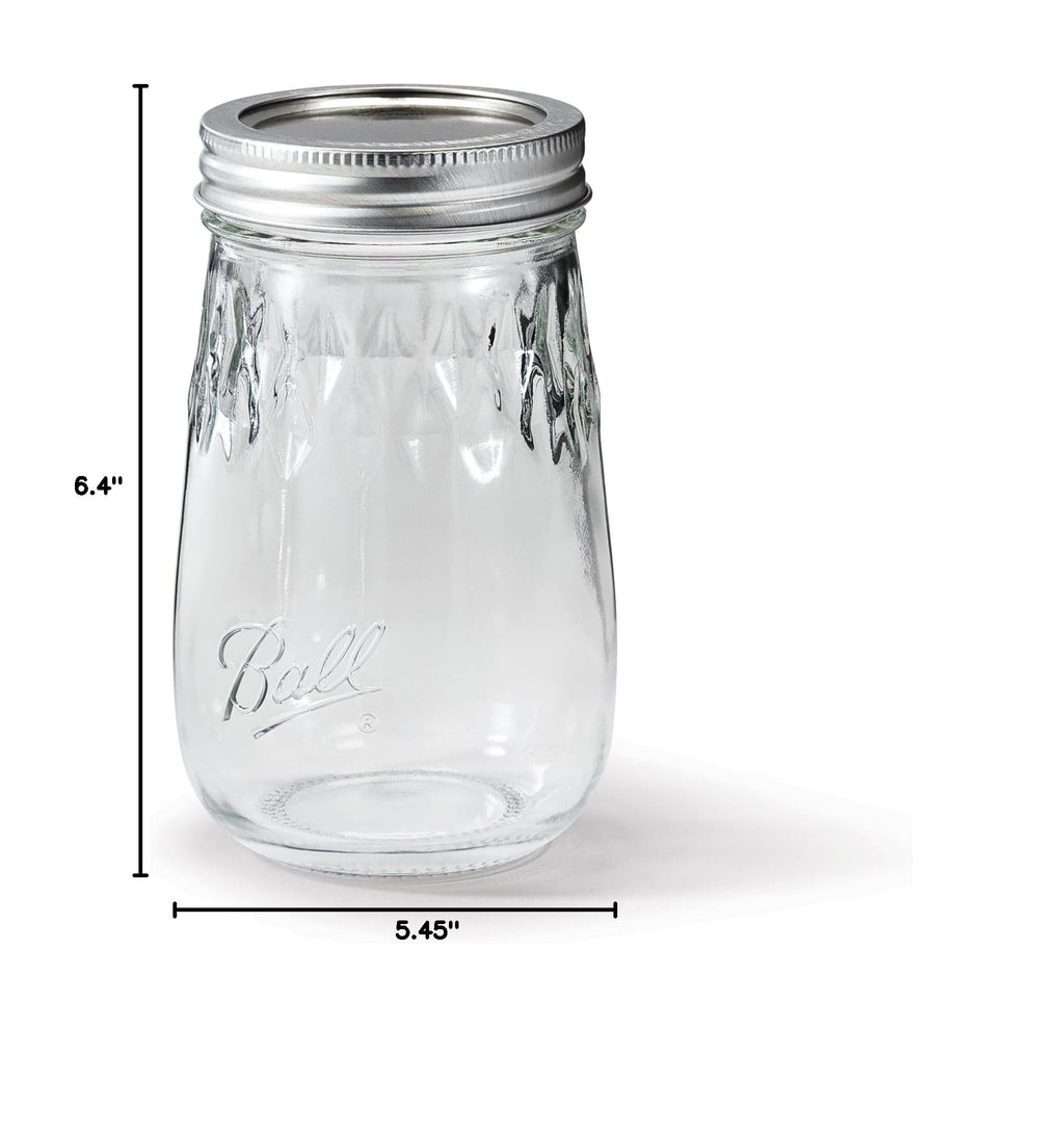 Glass Mason Jar Regular Mouth Pint Size 16 OZ Pack of 8 J2847