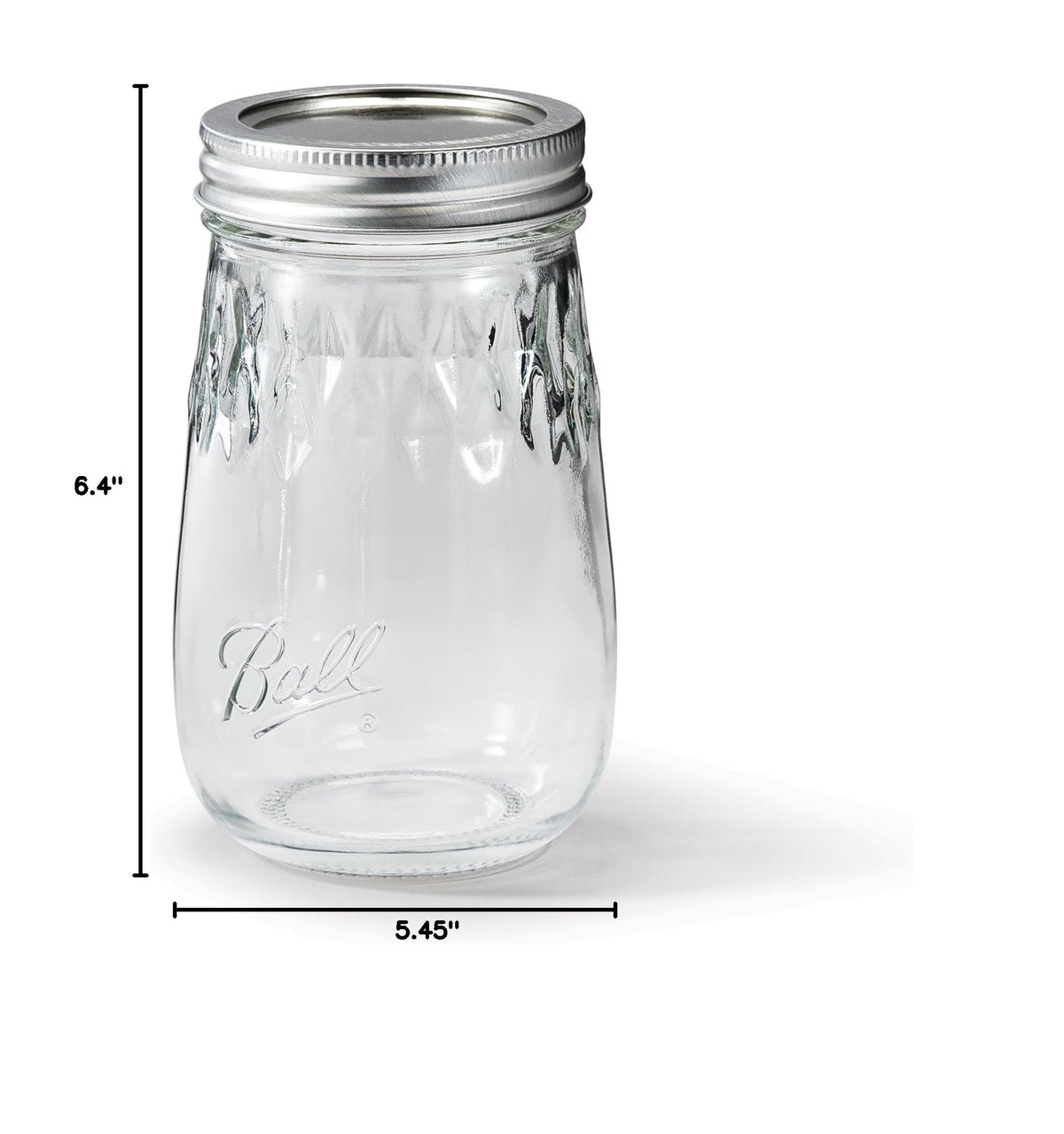 Glass Mason Jar Regular Mouth Pint Size 16 OZ Pack of 8 J2847