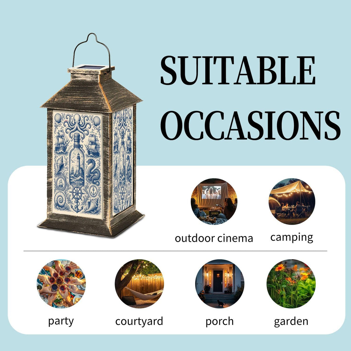 Waterproof LED Solar Hanging Lantern H63601