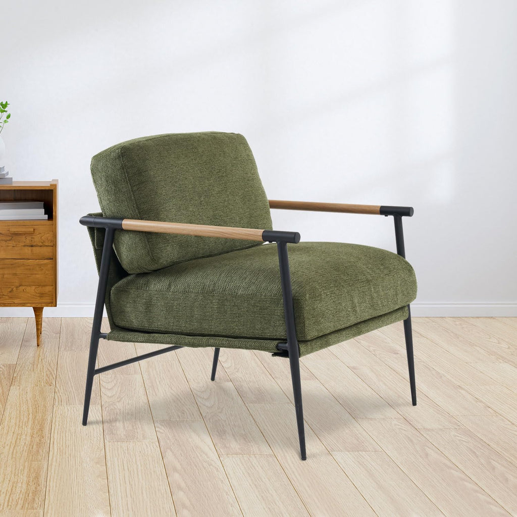 Green Chenille Accent Chair Set of 2 X243646
