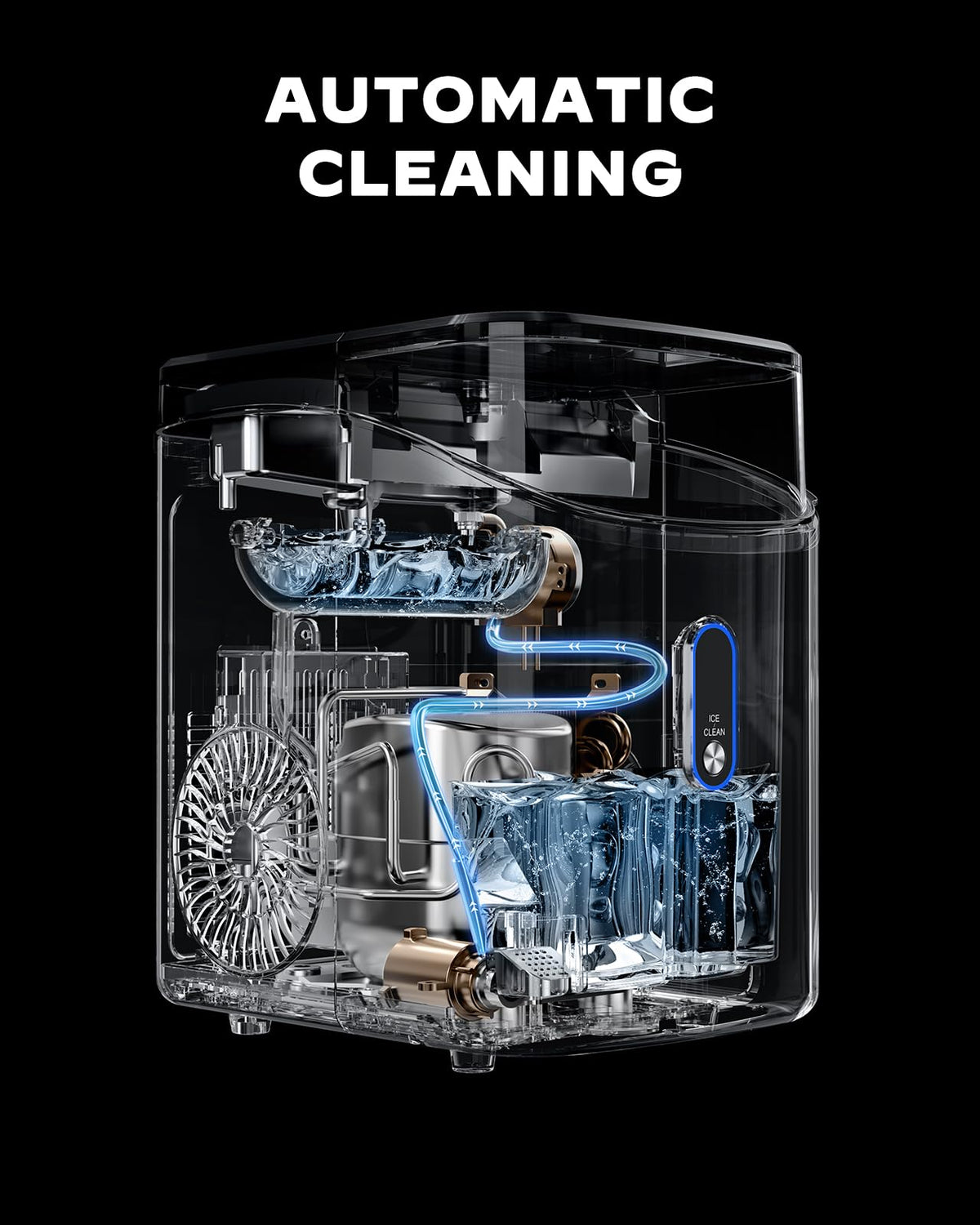 Nugget Pebble Ice Maker Countertop with Self-Cleaning L2993