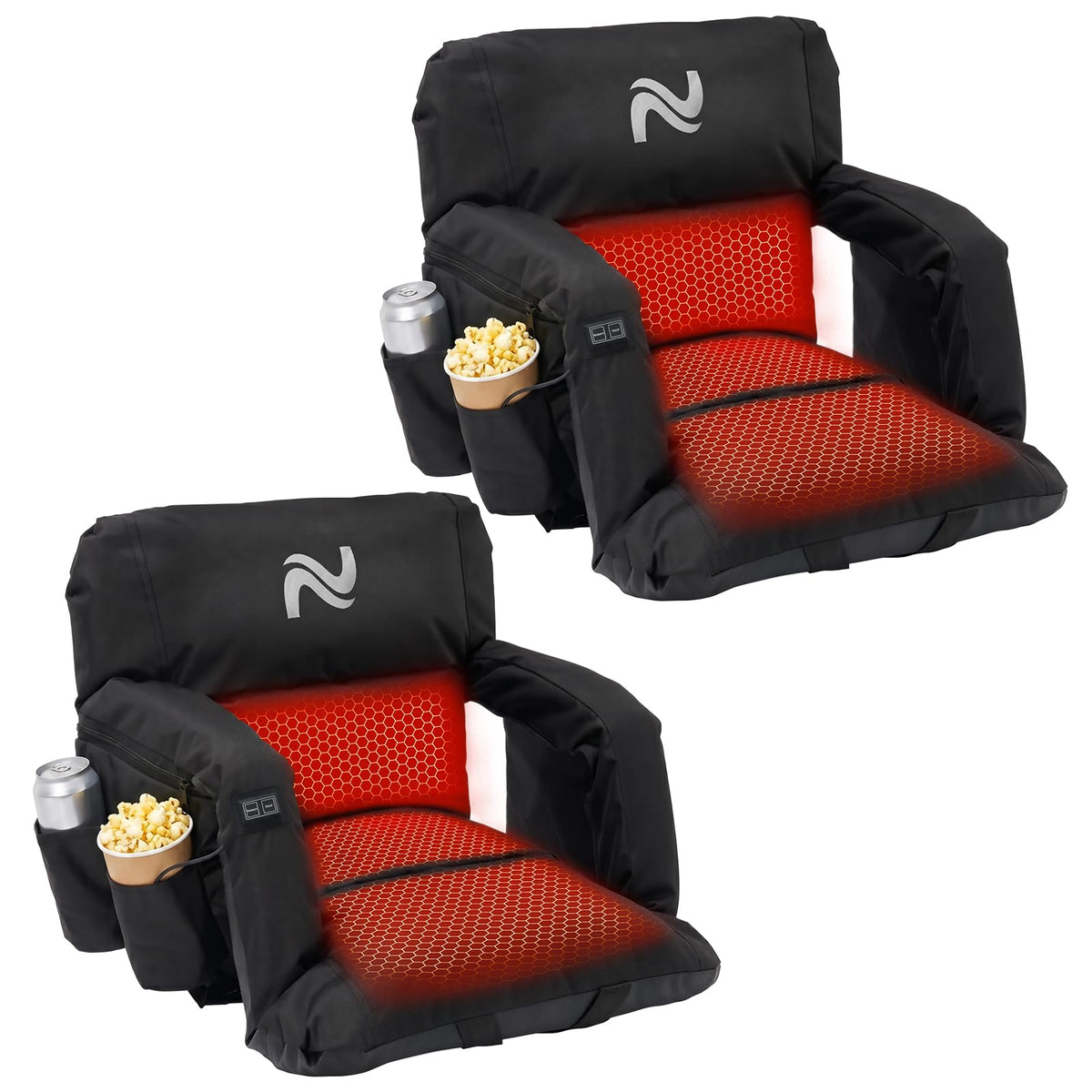 2 Pack Extra Thick Heated Stadium Seats O555