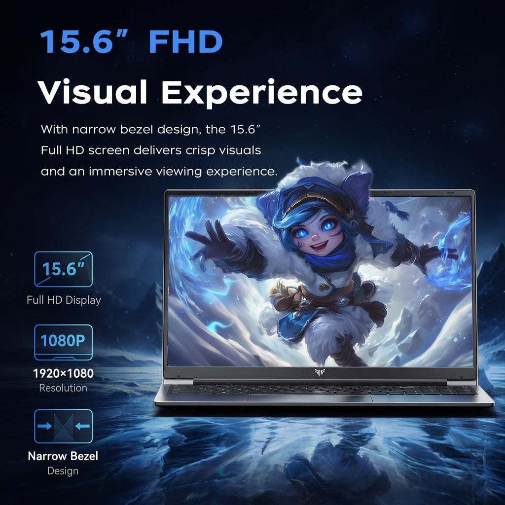 Laptop with Intel i3 Processor, 8GB RAM 256GB SSD, 15.6" FHD Display C55066
